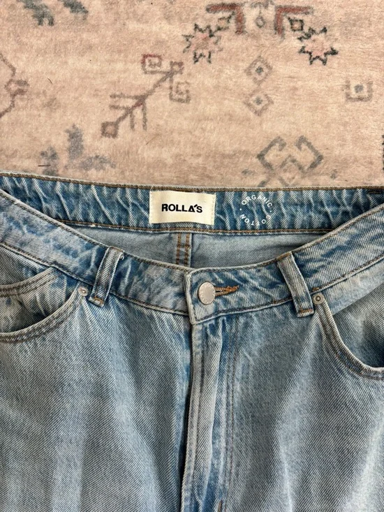 ROLLA’S Heidi Light Blue High-Rise Straight Jeans - Picture 2 of 6